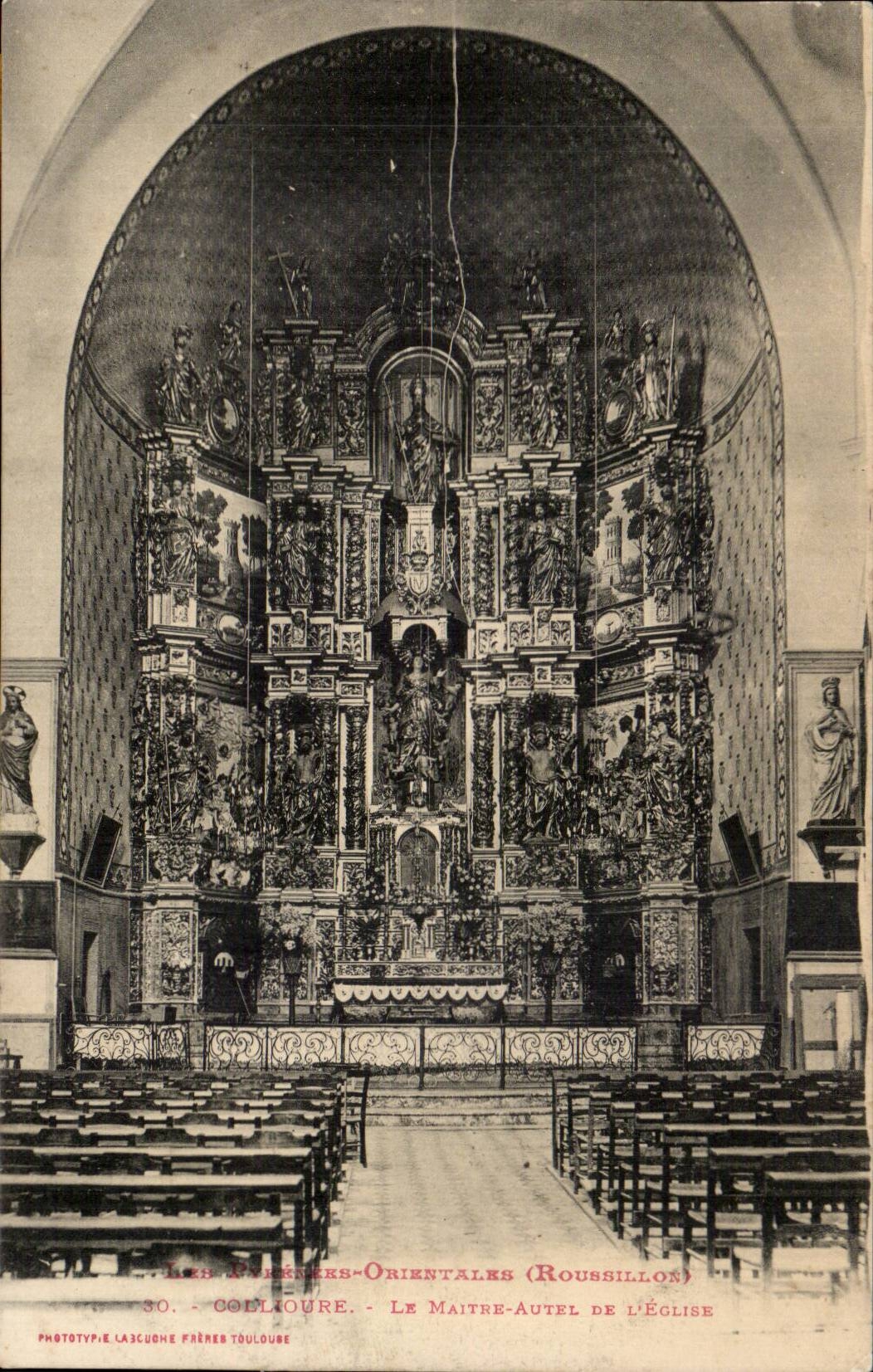 Collioure - Le Maitre Autel de L'Eglise - CPA 