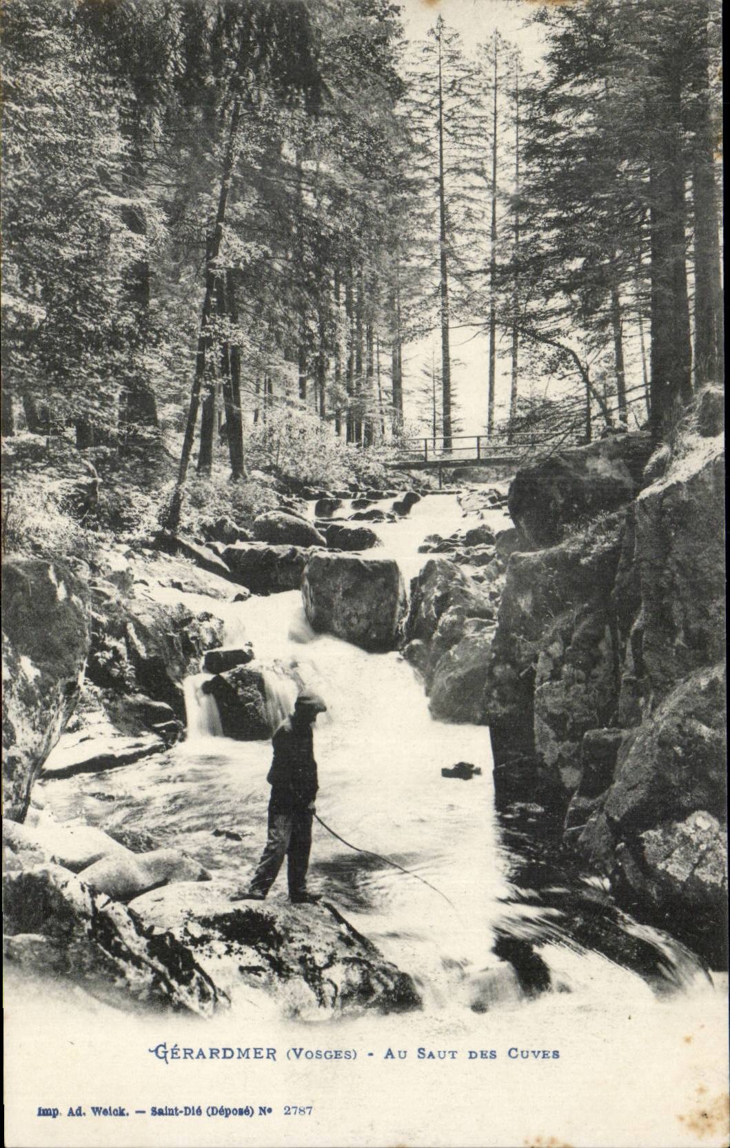 Gérardmer (Vosges) — Au Saut des Cuves — Imp. Ad. Welok, Saint-Dié, N° 2787