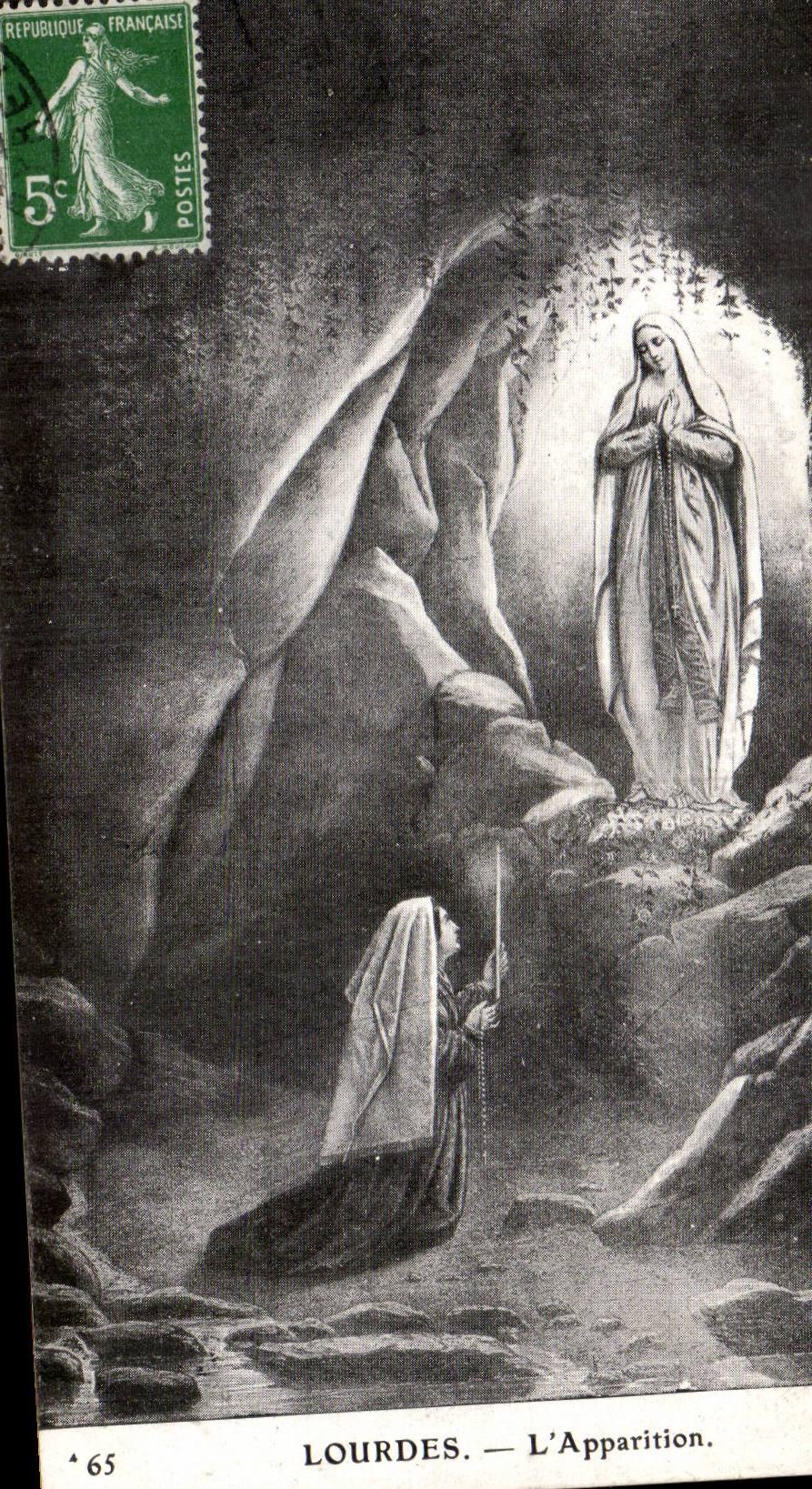 Lourdes CPA l'apparition 