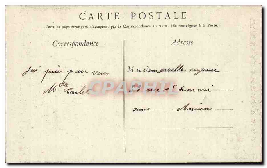 Lourdes CPA l'apparition  — Verso
