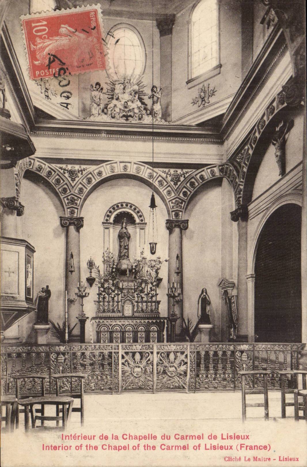 Lisieux CPA Interieur de la chapelle du CArmel de Lisieux 