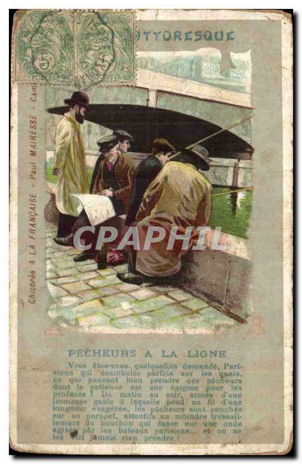 Paris CPA Pecheurs a la ligne
