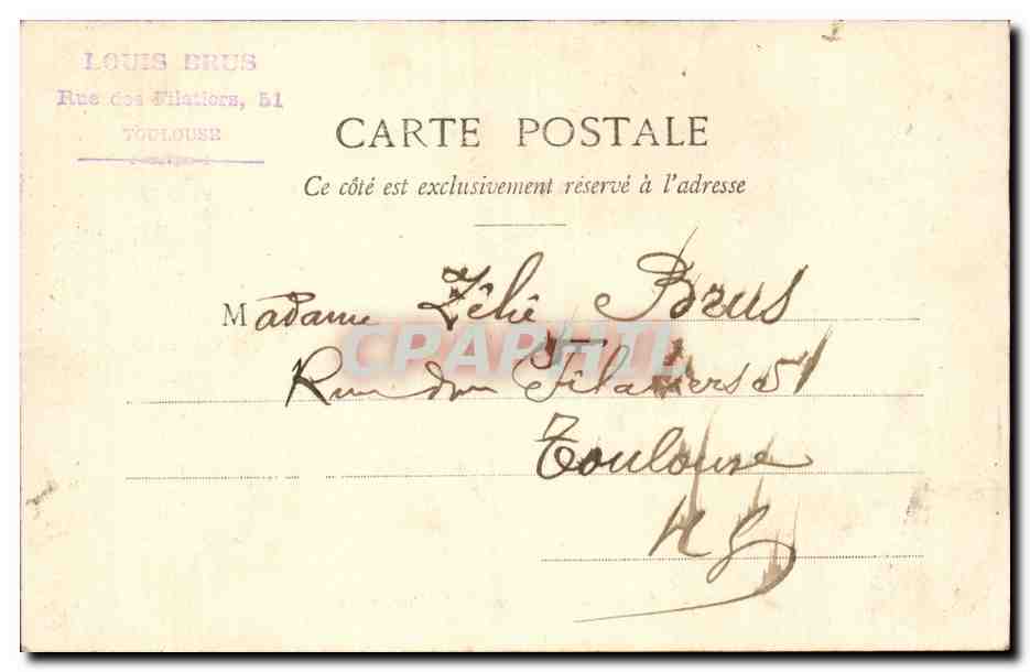 Paris CPA Boulevard Montmartre — Rückseite