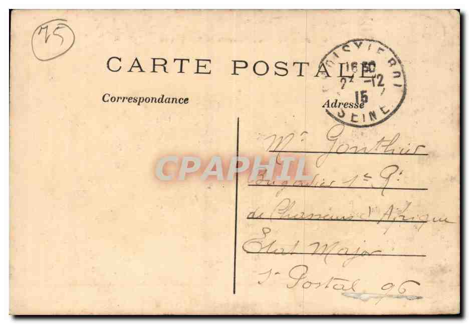 Paris CPA Place de la Republique — Rückseite