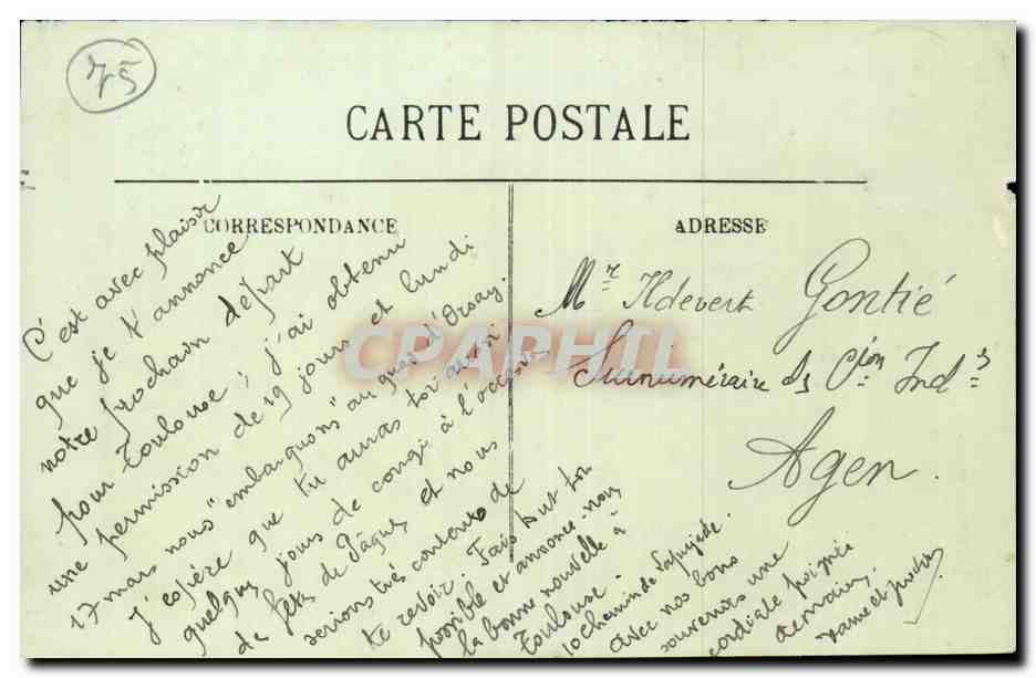Parijs — De brug van Iéna en het Trocadéro — LL. — nr. 850 — Achterkant