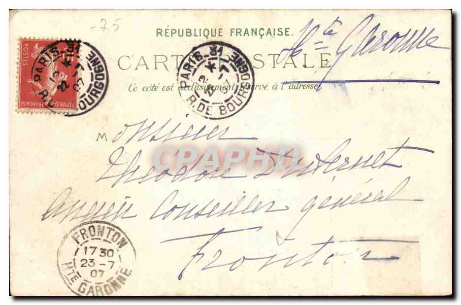 Plaats de Concordia — Parijs — Uitgever P.S.A.D. n° 601 — Achterkant