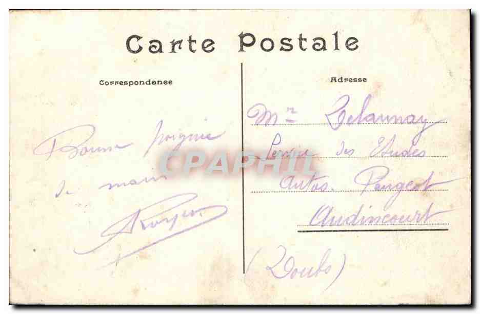 Paris CPA Boulevard St Denis — Verso