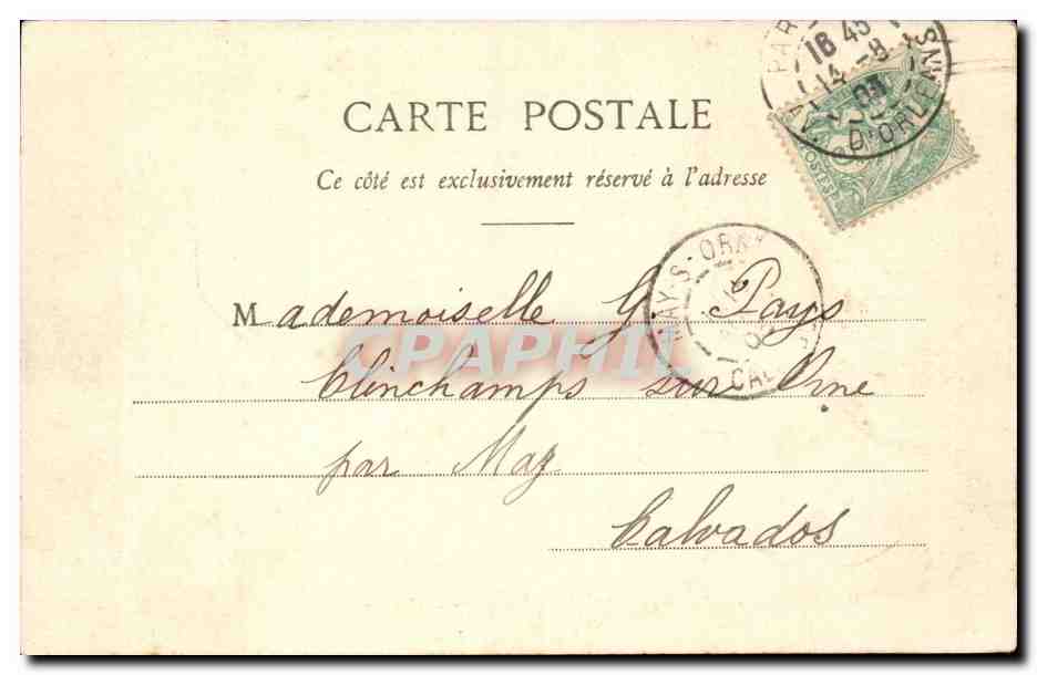 Paris CPA Rue de Richelieu Fontaine Moliere — Rückseite