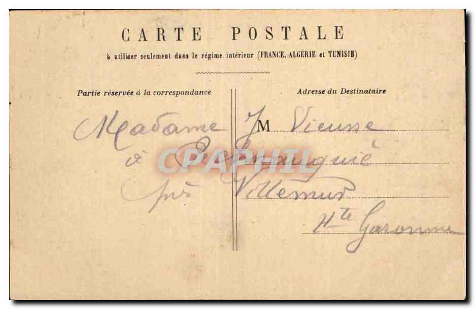 Paris CPA Porte Saint Denis — Verso