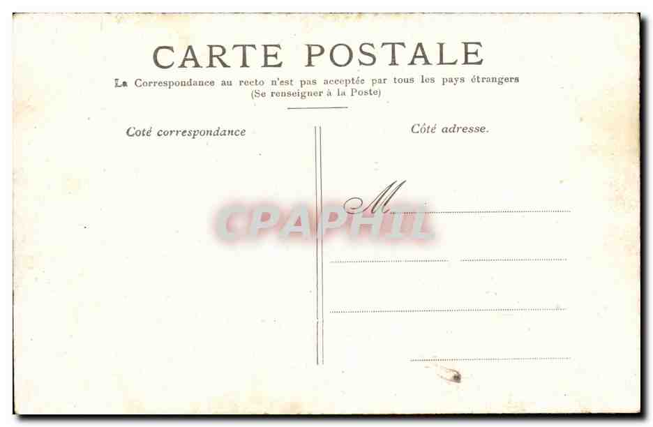 Paris CPA Cour du Carrousel — Verso