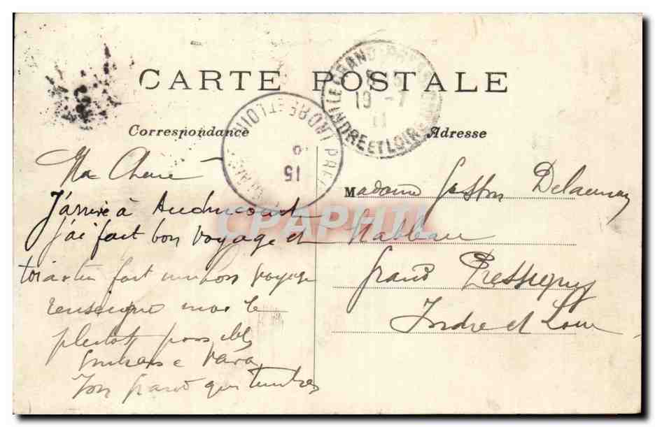 Paris CPA Boulevard de Strasbourg — Rückseite