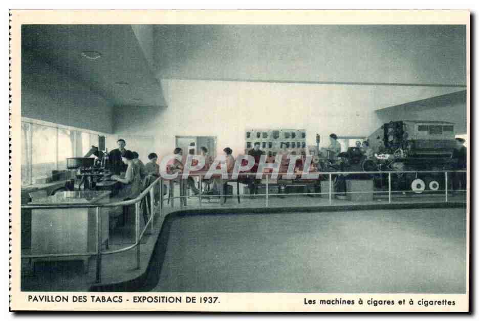 Pavillon des Tabacs - Exposition de 1937 — Les machines à cigares et à cigarettes