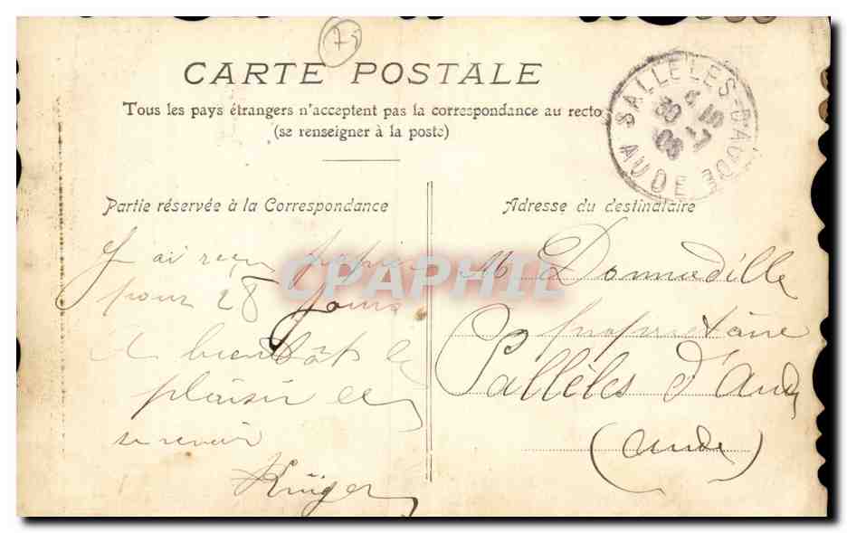 Paris CPA Boulevard Diderot  — Rückseite
