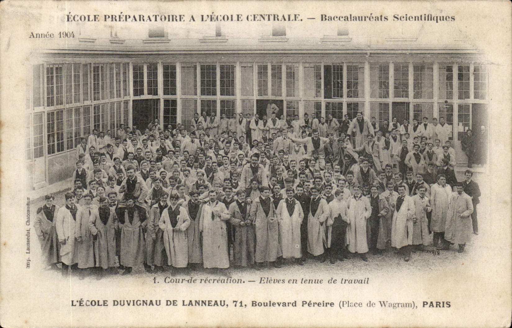 Paris CPA Ecole preparatoire a l'ecole centrale Baccalaureats scientifiques Ecole Duvigneau de Lanneau Bd pereire Wagram