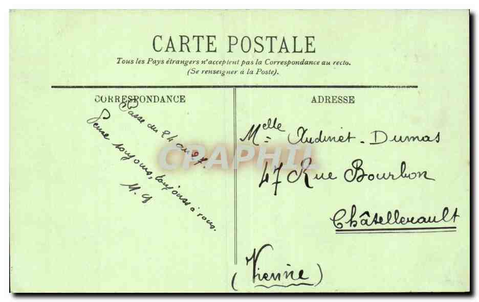 Paris CPA Boulevard des Italiens et le cafe Riche — Rückseite