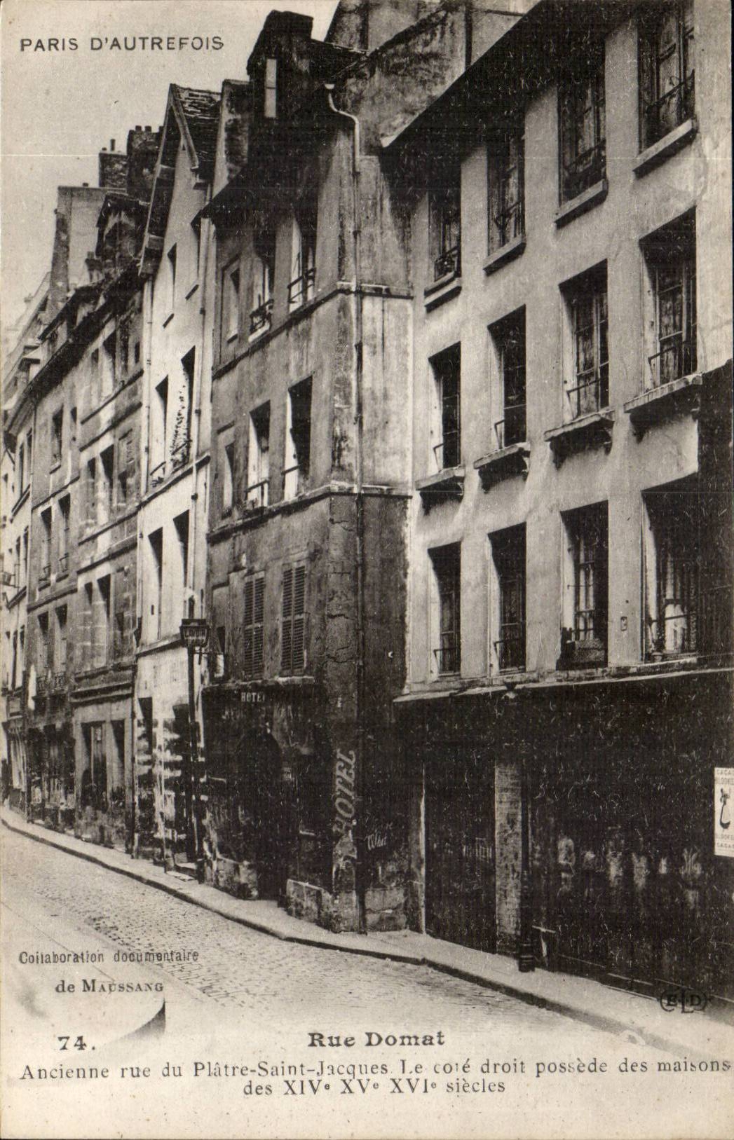 Paris CPA Rue Domat Ancienne rue du Platre Saint Jacques 