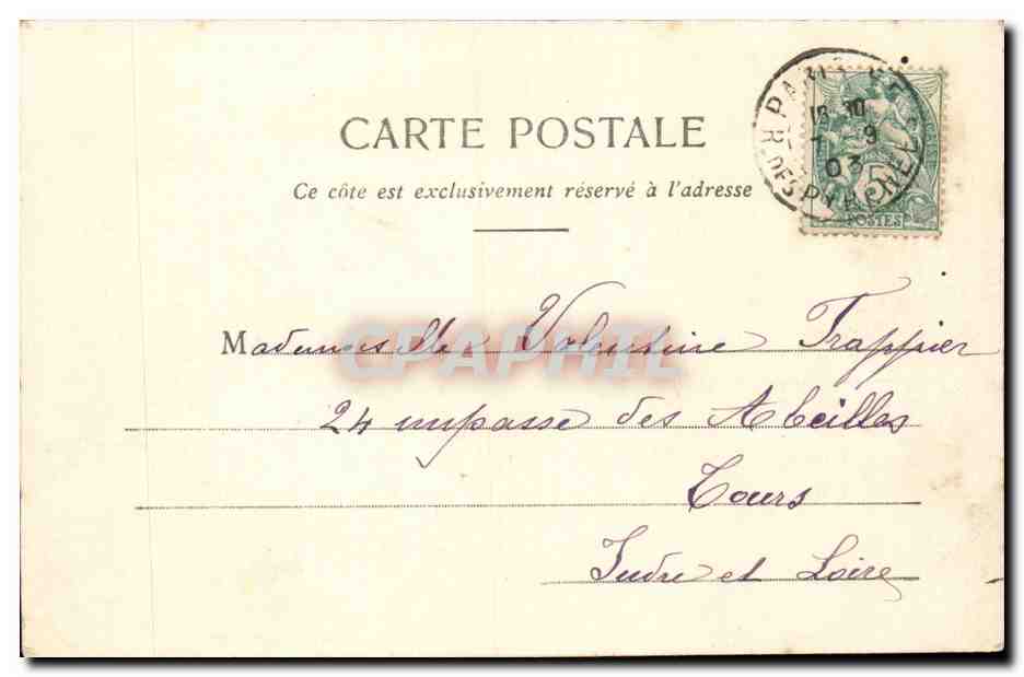 Paris CPA Buttes Chaumont Le pont de briques — Rückseite