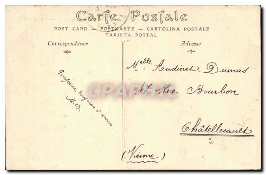 Paris CPA Le pont au change et le palais de justice — Rückseite