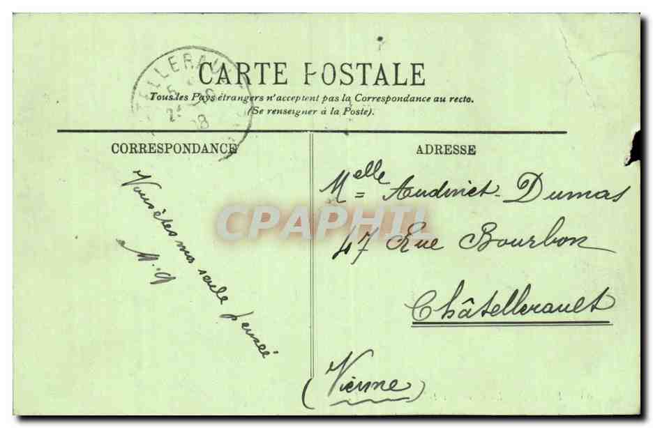 Paris CPA Gare Saint Lazare — Rückseite
