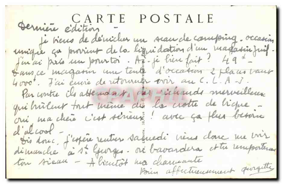Paris CPA L'Opera — Rückseite