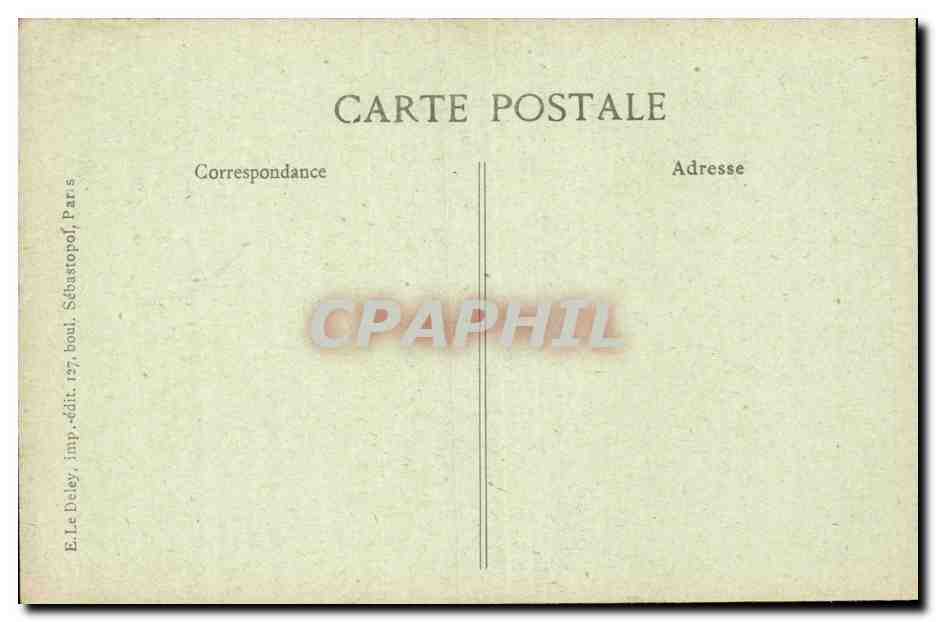Paris CPA Rue de Fouarre construit sur l'emplacement de l'ancien college de Normandie — Rückseite
