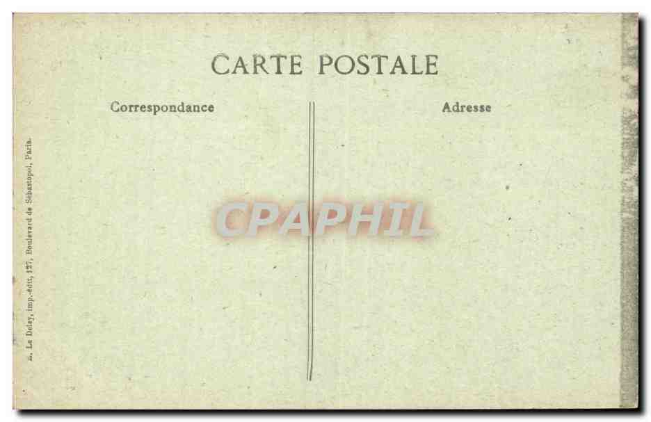 Paris CPA Rue des eaux A gauche ancienne glaciere de Passy — Rückseite