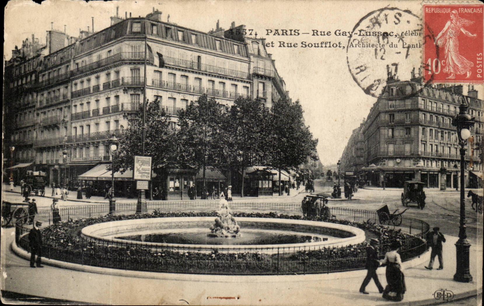 Paris CPA Rue Gay Lussac et rue Soufflot