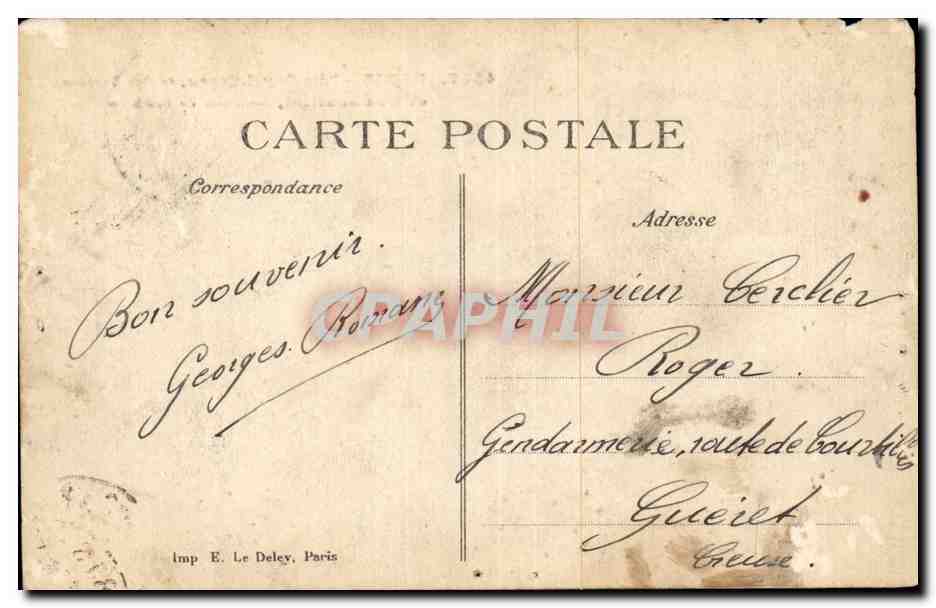 Paris CPA Rue Gay Lussac et rue Soufflot — Rückseite