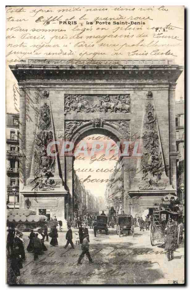 Paris CPA La porte Saint Denis
