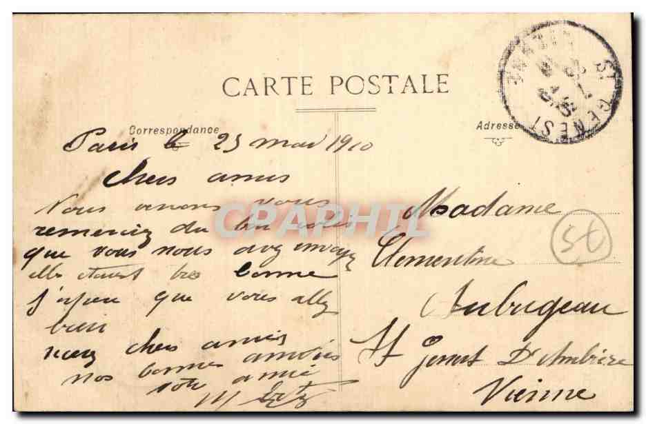 Paris CPA Grands magasins et nouvelles Galeries avenue de Clichy (magasins) — Rückseite