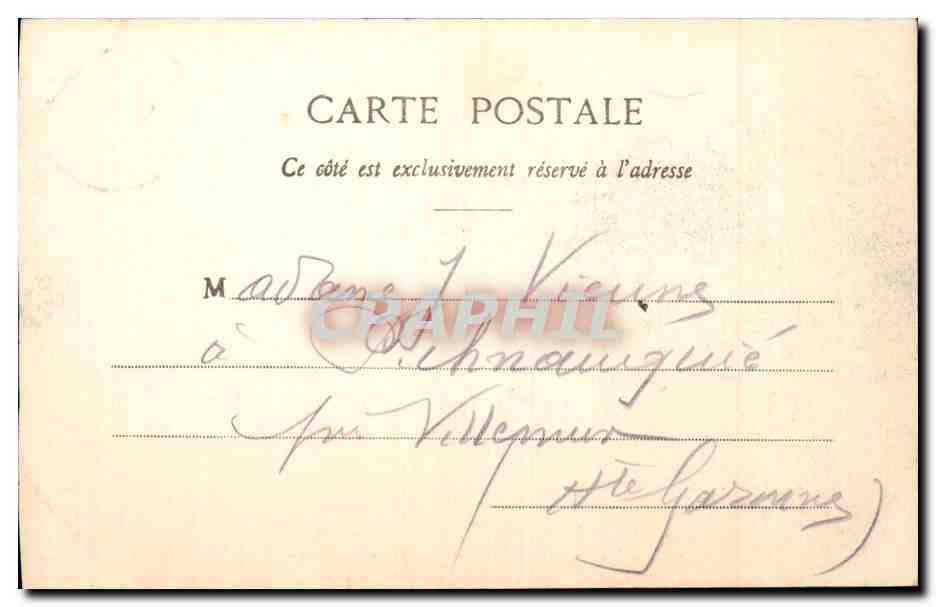 Paris CPA Rue Lafayette Square Montholon — Rückseite