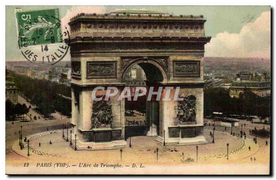 Paris CPA Arc de TRiomphe