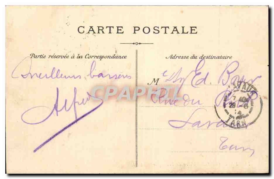 Paris CPA Arc de TRiomphe — Rückseite