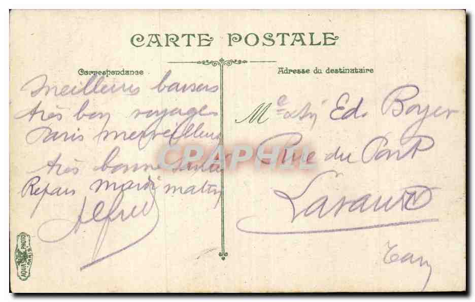 Paris CPA Bourse du commerce — Rückseite