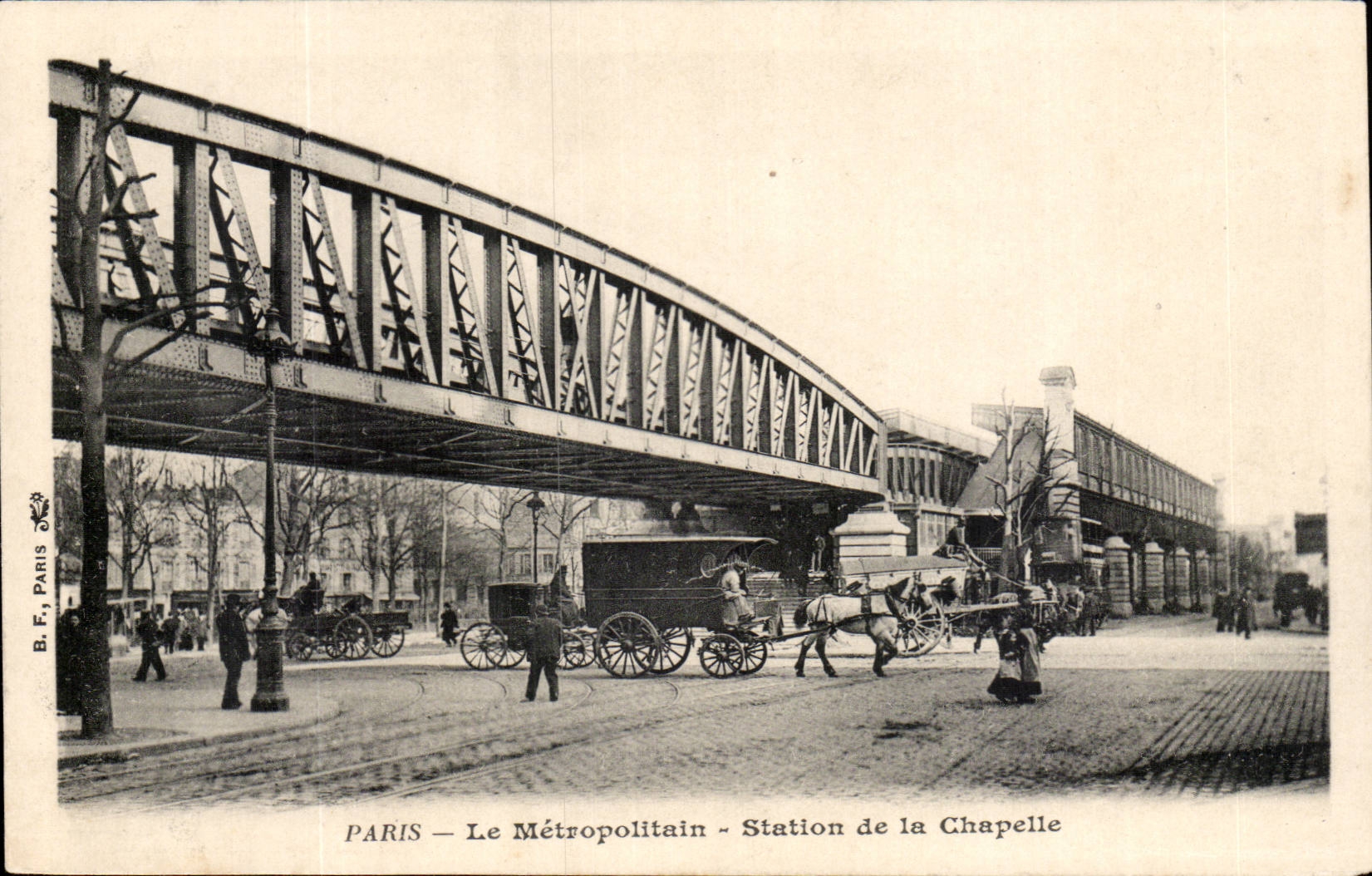 Paris CPA Metropolitain Station de la Chapelle (metro)