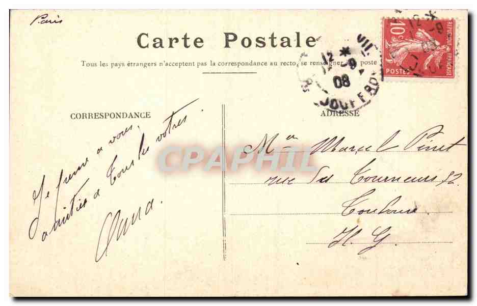 Paris CPA College chaptal et le boulevard — Rückseite