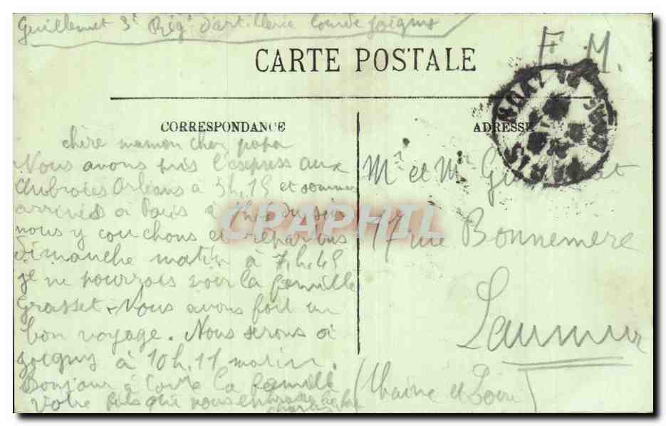 Paris CPA Gare de Lyon — Rückseite