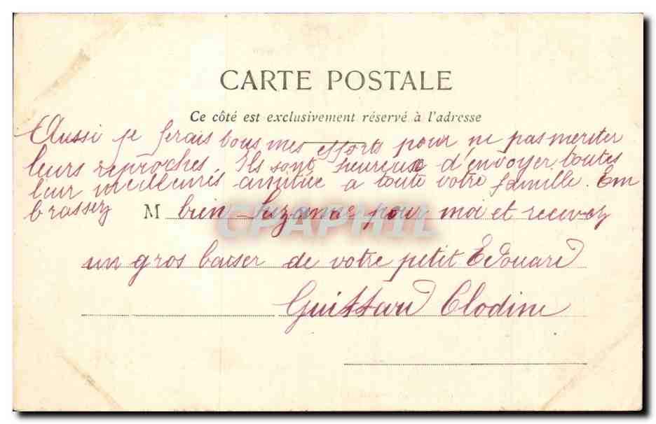Paris CPA Conseil muncipal de Paris Cabinet du president du conseil — Rückseite