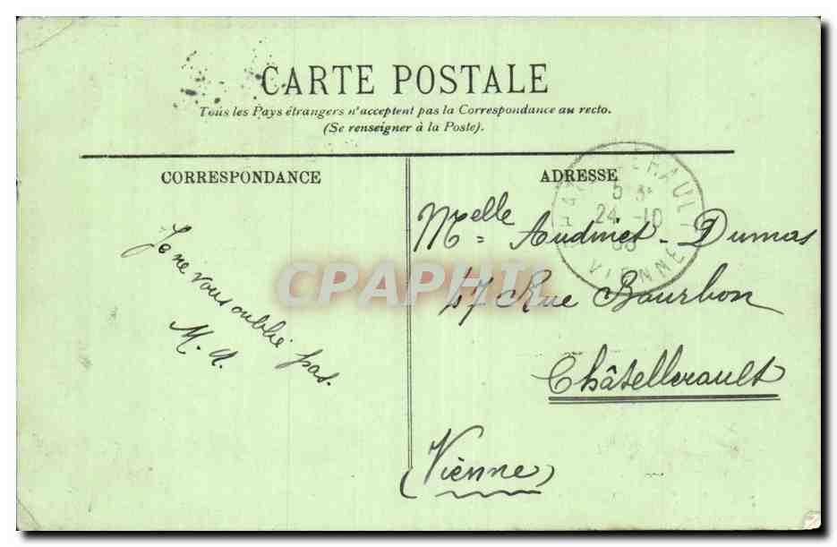 Paris CPA Ecole militaire — Verso
