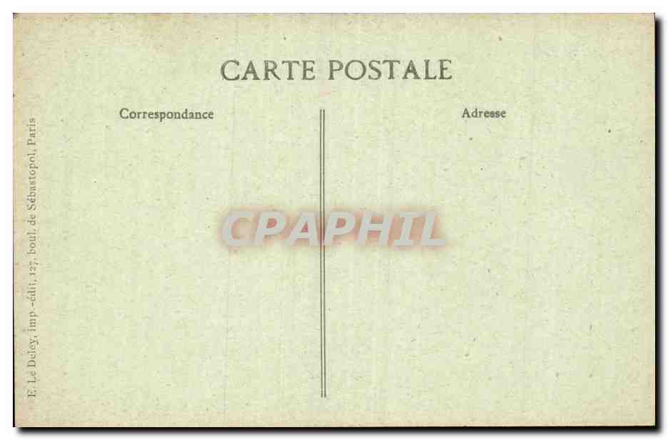 Paris CPA Rue Saint Romain Ancien hotel de M de Choiseul — Rückseite