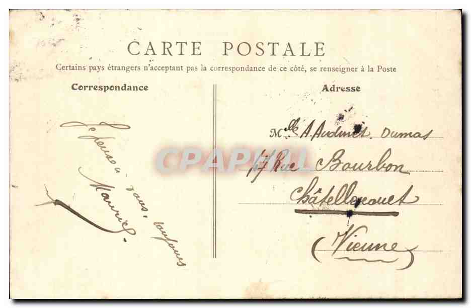 Paris CPA Gare de l'Est — Verso