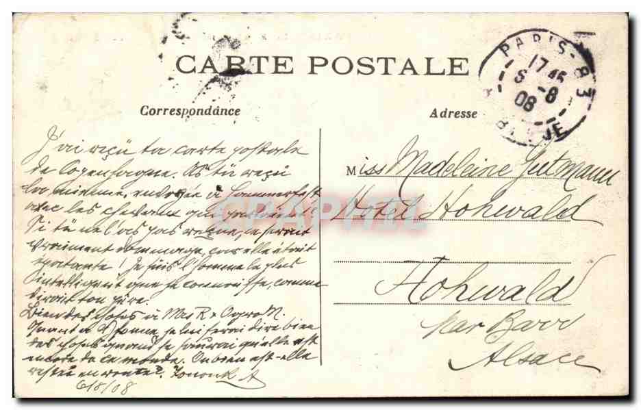 Paris CPA Boulevard Bonne Nouvelle — Rückseite