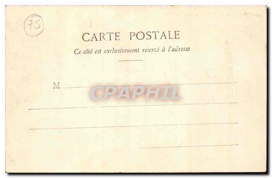 Paris CPA Hotel du Figaro La salle de redaction (journal presse media) — Rückseite
