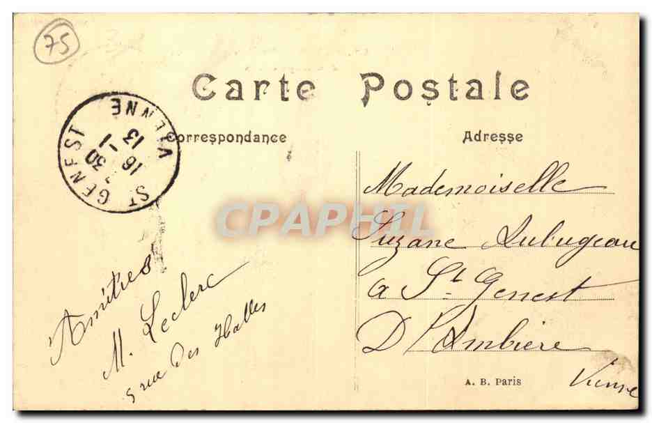 Paris CPA Boulevard des Capucines — Rückseite
