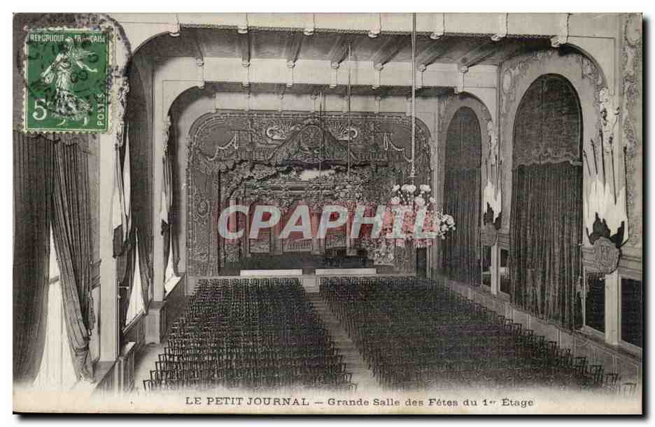 Paris CPA Le Petit Journal La grande salle des fetes du 1er etage TOP (journal presse media)
