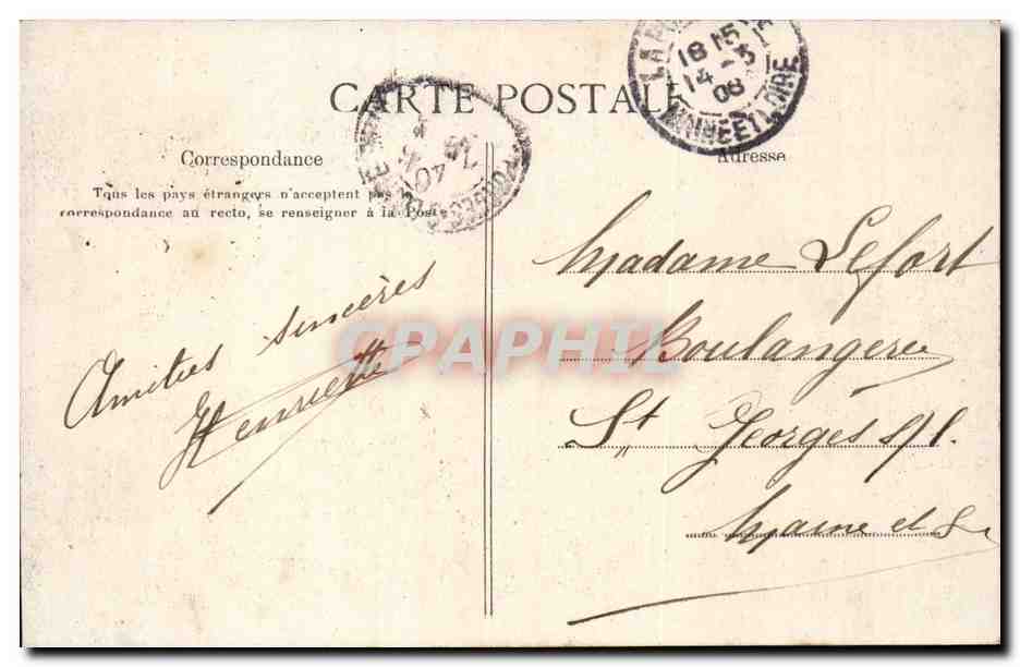 Paris CPA Le Petit Journal Une partie du service des Messageries (volumes Publications) TOP (journal presse media) — Verso