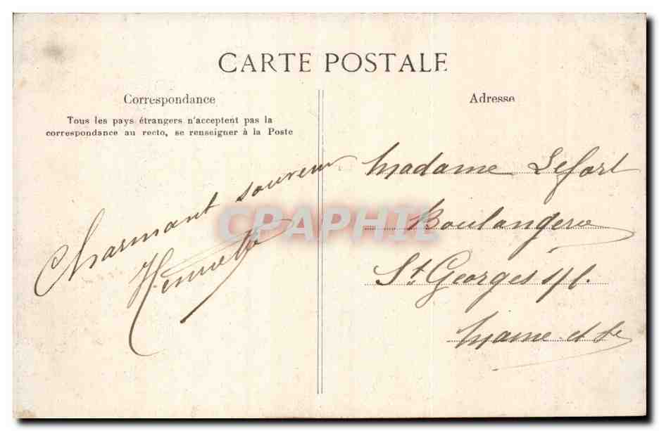 Paris CPA Le Petit Journal Grande cour des expeditions et departs (volumes Publications) TOP (journal presse media) — Verso