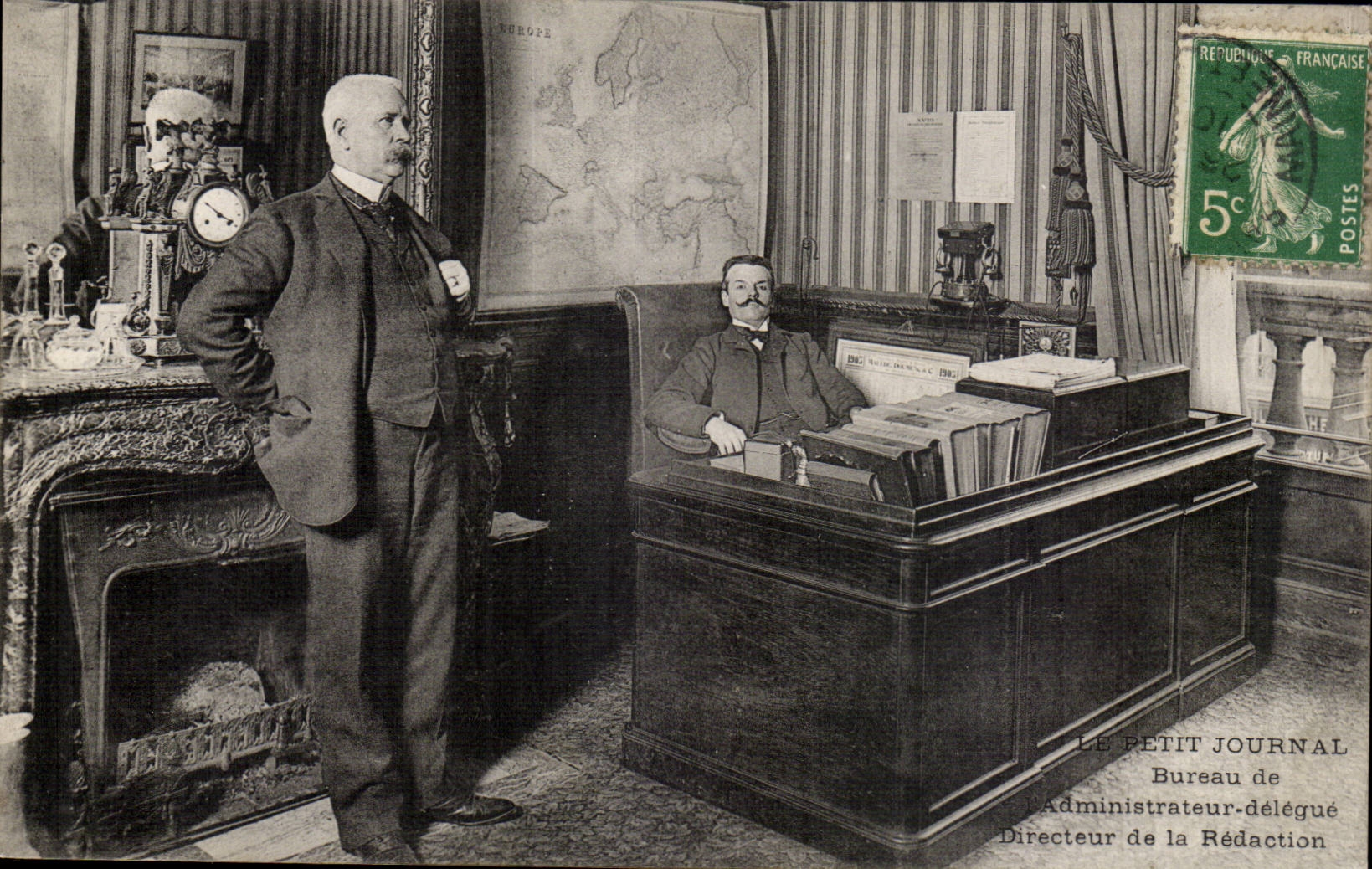 Paris CPA Le Petit Journal Bureau de l'administrateur delegue Directeur de la Redaction TOP (journal presse media)