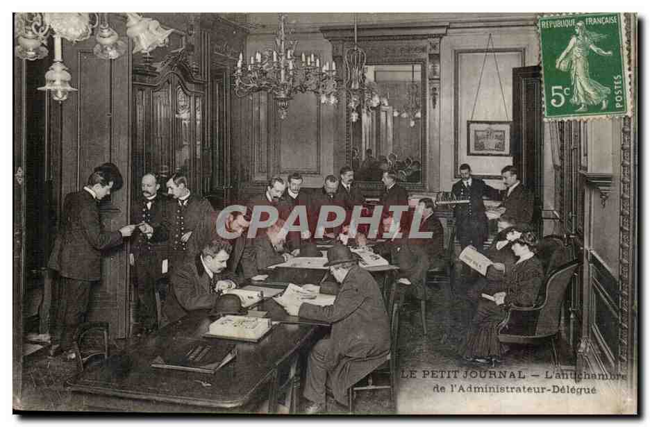 Paris CPA Le petit journal L'antichambre de l'administrateur delegue TOP (journal presse media)