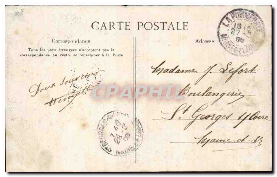 Paris CPA Le Petit Journal Service de la clicherie TOP (journal presse media) — Verso